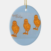 イースターグリーティングシックズブルー セラミックオーナメント (右)