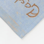 イースターグリーティングシックズブルー フリースブランケット (角)