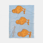 イースターグリーティングシックズブルー フリースブランケット (正面)