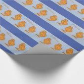 イースターグリーティングシックズブルー ラッピングペーパー (角)