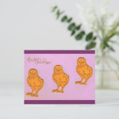 イースターグリーティングシックパープル シーズンポストカード (スタンド正面)