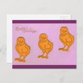 イースターグリーティングシックパープル シーズンポストカード (正面/裏面)