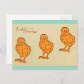 イースターグリーティングシックベージュ シーズンポストカード (正面/裏面)