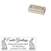 イースターグリーティングチョコレートバニーラビットアドレス ラバースタンプ (押印)