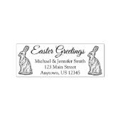 イースターグリーティングチョコレートバニーラビットアドレス ラバースタンプ (インプリント)
