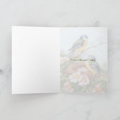 イースターグリーティングブルーバードヴィンテージ再生 シーズンカード (内部)