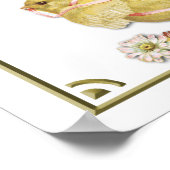 イースターグリーティングベビーチクカスタマイズ可能なポスター ポスター (角)