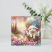 イースターグリーティングホットエアバルーン子羊 シーズンカード (スタンド正面)