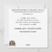 イースターグリーティングホットエアバルーン子羊 シーズンカード (裏面)