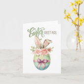 イースターグリーティングホリデーカード カード (黄色い花)