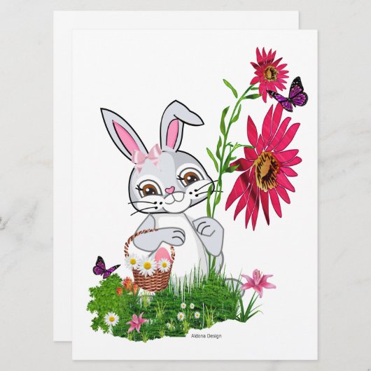 イースターグリーティングホリデーカード シーズンカード (正面/裏面)