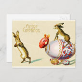 イースターグリーティングヴィンテージはがき シーズンポストカード (正面/裏面)