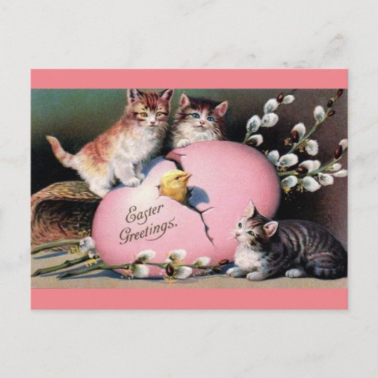 イースターグリーティングヴィンテージアート ポストカード (正面)