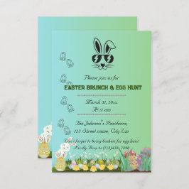 イースターグリーンエッグ狩り招待状 招待状