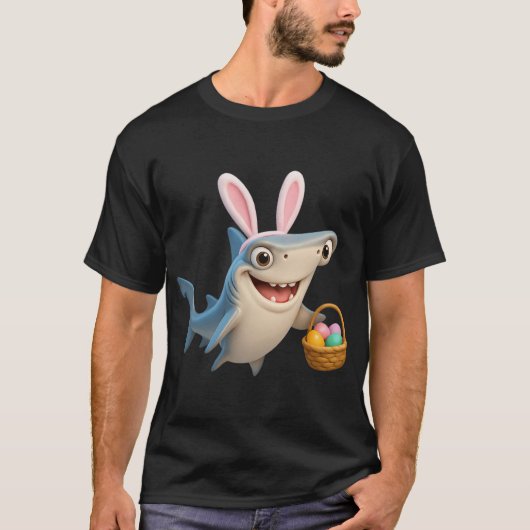 イースターグレートハンマーヘッドシャーク Tシャツ (正面)