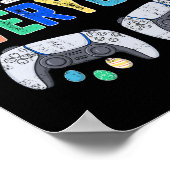 イースターゲーマーおもしろいゲーミングメンズ ポスター (角)