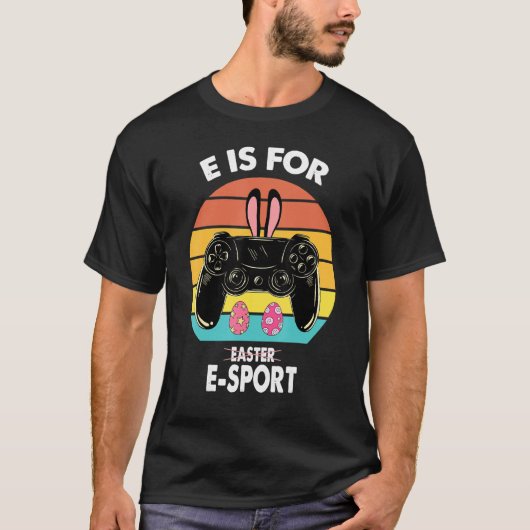 イースターゲーマーボーイEはEsportsゲームイースターRet Tシャツ (正面)