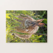 イースターコットンテールラビットインザグラス ジグソーパズル (横)