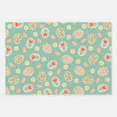 イースターコレクション3春グリーン誕生日ギフト ラッピングペーパーシート (正面)