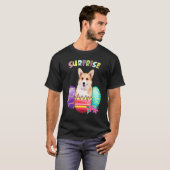 イースターコーギーバニーとうさぎの卵 Tシャツ (正面フル)