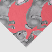 イースターコーラルグレーバニーウサギ動物パターン 薄葉紙 (詳細)