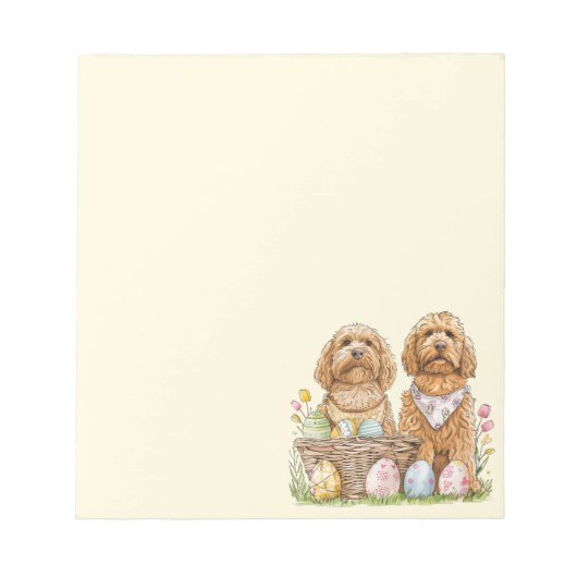 イースターゴールデンドール犬 ノートパッド (正面)
