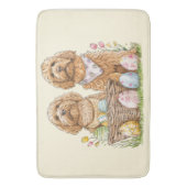 イースターゴールデンドール犬 バスマット (正面縦)