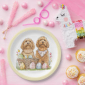 イースターゴールデンドール犬 ペーパープレート (パーティー)