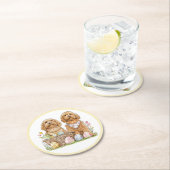 イースターゴールデンドール犬 ラウンドペーパーコースター (インサイチュ)