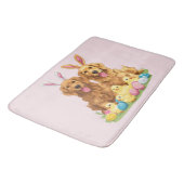 イースターゴールデンレトリバードッグズバニー耳 バスマット (アングル)