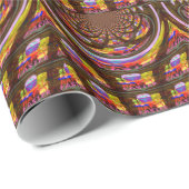イースターサイケデリック万華鏡のように千変万化するパターンアートプリント ラッピングペーパー (ロールコーナー)