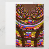 イースターサイケデリック万華鏡のように千変万化するパターンアートプリント 便箋 (正面/裏面)