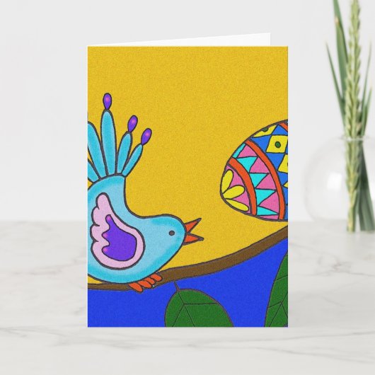イースターサプライズウクライナフォークアート カード (正面)