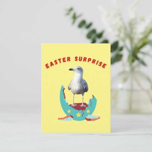 イースターサプライズシーガルフラットホリデーカード シーズンカード (スタンド正面)