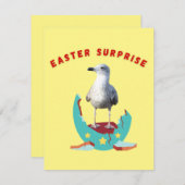 イースターサプライズシーガルフラットホリデーカード シーズンカード (正面/裏面)