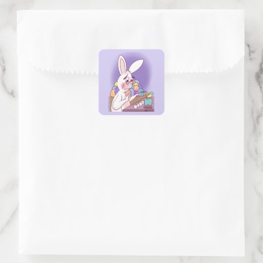 イースターサプライズスクエアステッカー スクエアシール (バッグ)