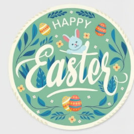 イースターサンデークラシックラウンドスティッカー ラウンドシール