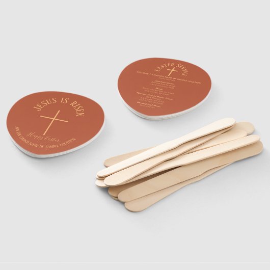 イースターサンデーテラコッタカラーチャーチサービス ハンドファン (組立なし)