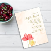 イースターサンデーブランチエレガントフローラミニマル 招待状