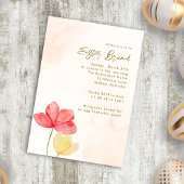 イースターサンデーブランチエレガントフローラミニマル 招待状