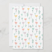 イースターサンデーブランチモダンフローラかわいい植物学 招待状 (裏面)