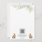 イースターサンプルミニフローラウサギと卵結婚の 招待状 (裏面)