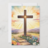 イースターサンライズ、水彩画 シーズンカード (裏面)