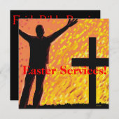 イースターサービスチャーチ招待状 招待状 (正面/裏面)