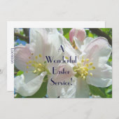 イースターサービス招待状は教会花柄をプログラムします プログラム (正面/裏面)