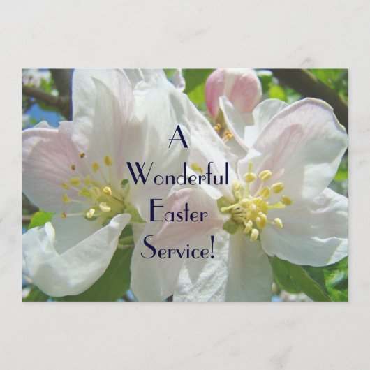 イースターサービス招待状は教会花柄をプログラムします プログラム (正面)
