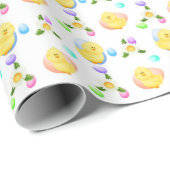 イースターシックと卵のパターンの包装紙 ラッピングペーパー (ロールコーナー)