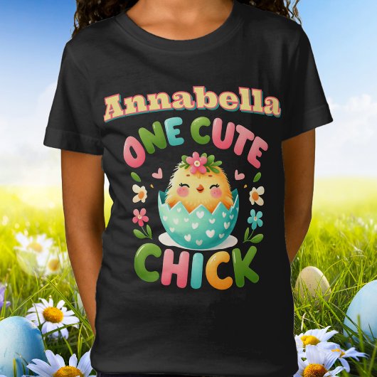 イースターシックイエローピープイン卵とハート Tシャツ