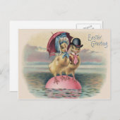 イースターシックカラーエッグアンブレラシー シーズンポストカード (正面/裏面)