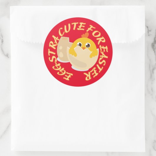 イースターシックギフトのおもしろいかわいいエグストラ ラウンドシール (バッグ)